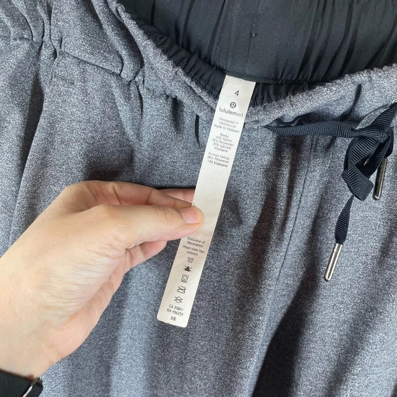 Lululemon On The Fly Pant 27" Heathered Gray Full-On Luxtreme Sz 4 Athleisure - Picture 4 of 10